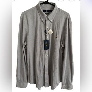 POLO BY RALPH LAUREN long sleeve shirt. NWT. Soft. Size: XL. Color: gray.